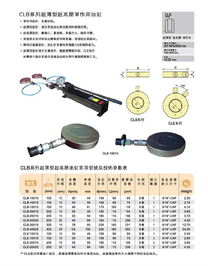 臺灣優偉油缸 超高壓油缸